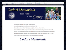 Tablet Screenshot of codorimemorials.com